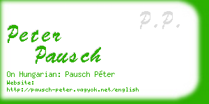 peter pausch business card